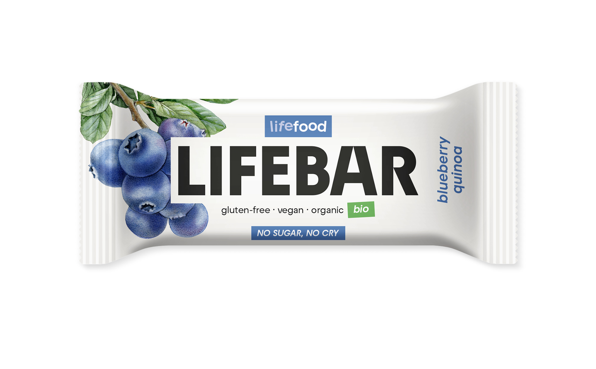 Lifefood Lifebar+ Bosbes/quinoa glutenvrij bio & raw 47g